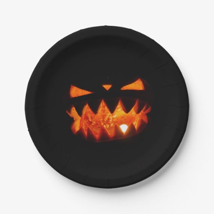 Halloween Pumpkin Paper Plate