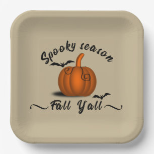 Halloween Pumpkin Paper Plates