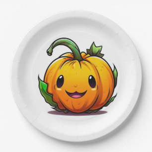 Halloween Pumpkin Paper Plates