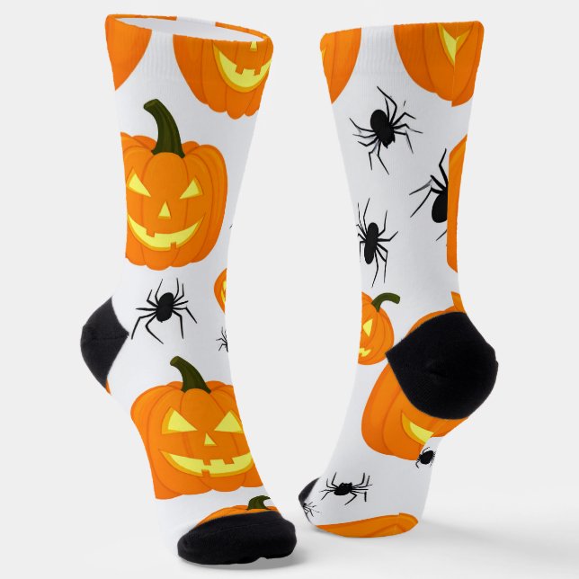 Halloween Pumpkin Parade Socks (Angled)