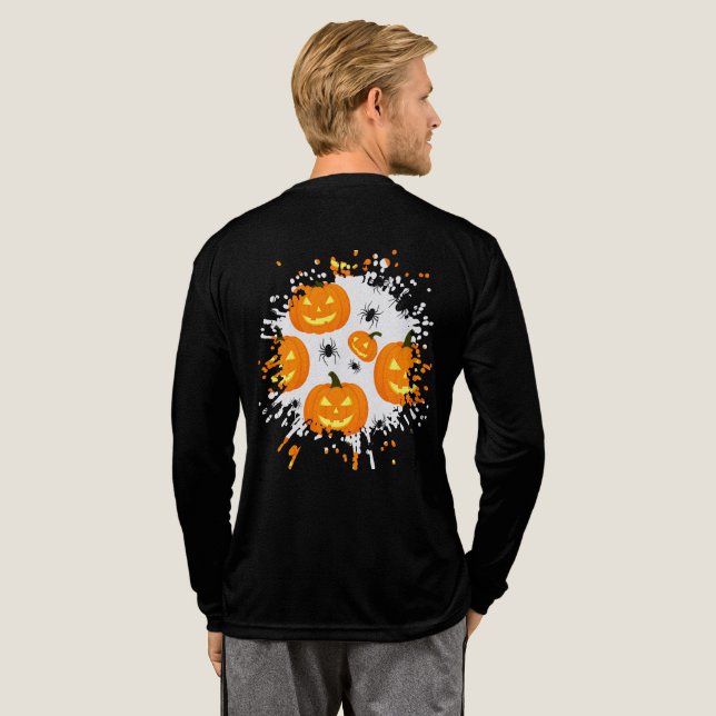 Halloween Pumpkin Parade Tri-Blend Shirt (Full Back)