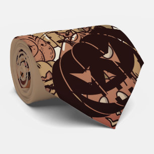 Halloween,Pumpkin Party, Scary Pumpkins Neck Tie
