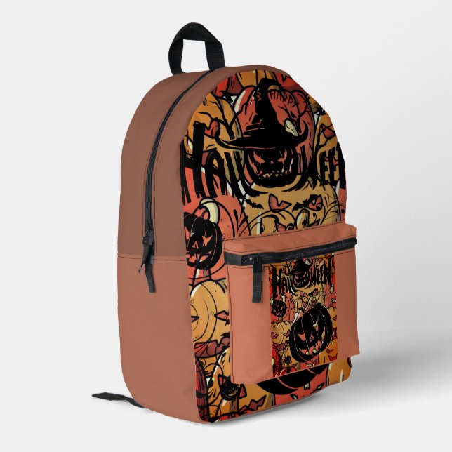 Halloween,Pumpkin Party, Scary Pumpkins  Printed Backpack (Back Corner Left)