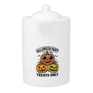 Halloween Pumpkin Party Vintage Jack O Lantern Shi Teapot