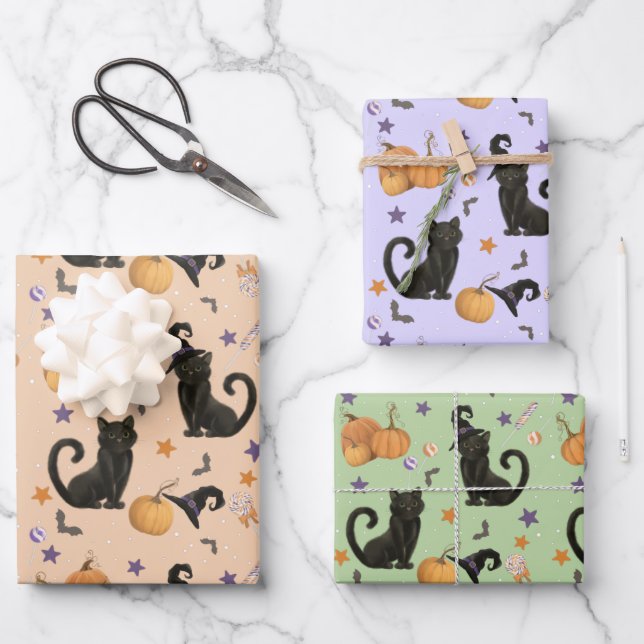 Halloween Pumpkin Party  Wrapping Paper Sheets (Front)