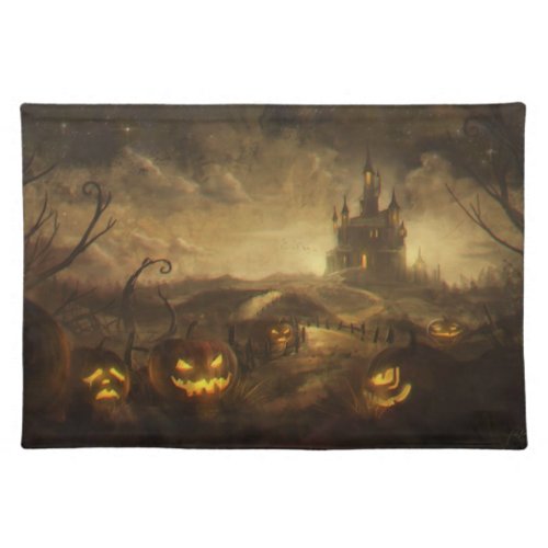 Halloween Pumpkin Patch Cloth Placemat