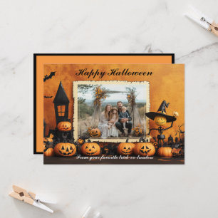 Halloween Pumpkin Patch Family Fun Card