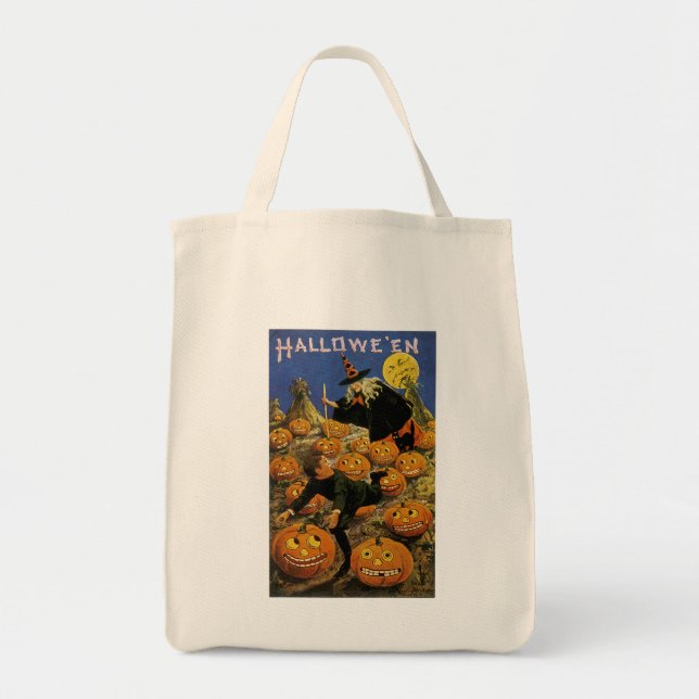 Halloween Pumpkin Patch Nightmare Tote Bag (Front)
