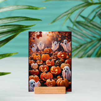 Halloween pumpkin patch photo print holder