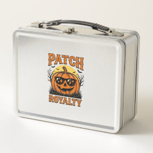 Halloween Pumpkin Patch Vintage Jack O Lantern Shi Metal Lunch Box