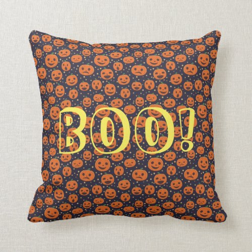 Halloween Pumpkin Throw Pillow