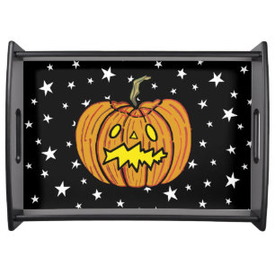 Halloween Pumpkin Pattern Serving Tray