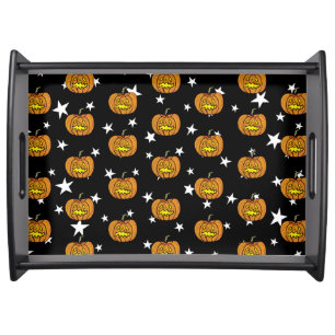 Halloween Pumpkin Pattern Serving Tray