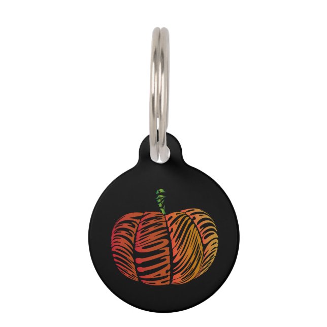Halloween Pumpkin Pet ID Tag (Front)