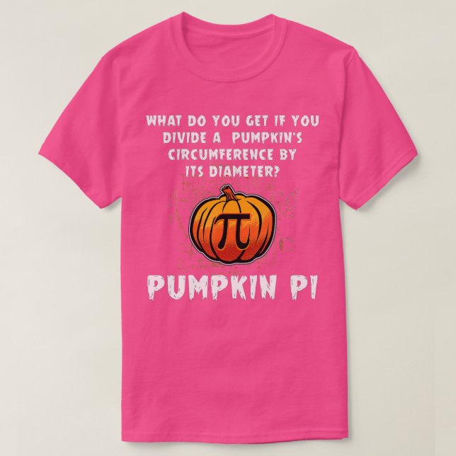 Halloween Pumpkin Pi Funny Math Geometry Teachers  T-Shirt (Design Front)