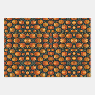 Halloween Pumpkin pie Vibes Wrapping Paper Sheets