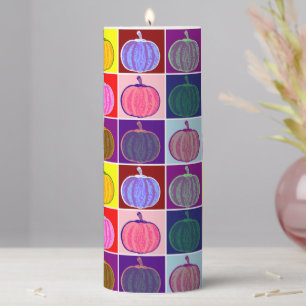 Halloween/pumpkin pillar candle