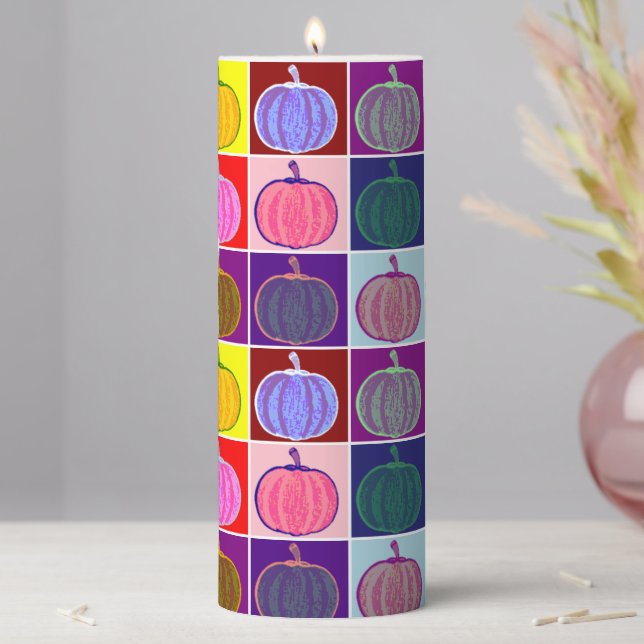 Halloween/pumpkin  pillar candle (In Situ)
