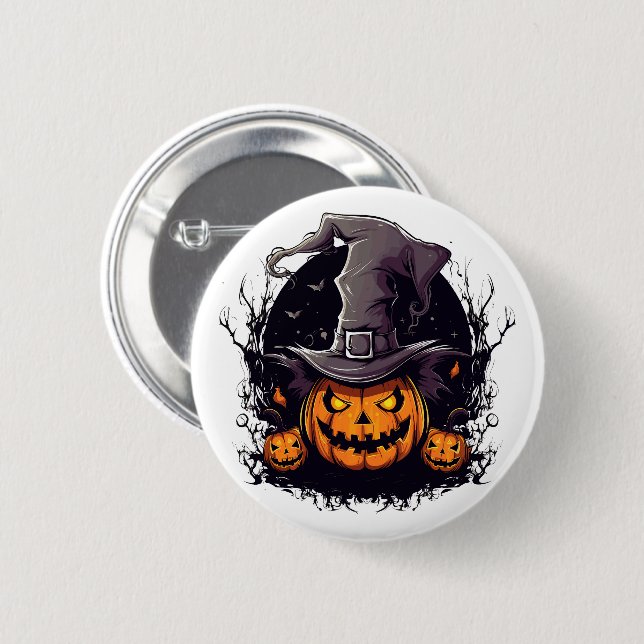 Halloween Pumpkin Pin (Front & Back)