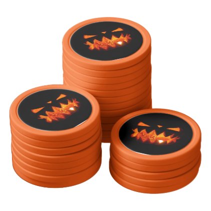 Halloween Pumpkin Poker Chip Set