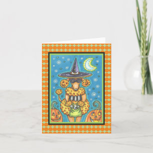 HALLOWEEN PUMPKIN POODLE NOTE CARD Verse