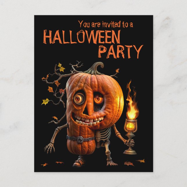 Halloween Pumpkin Postcard (Front)