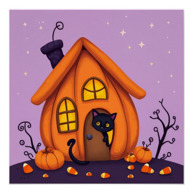 Halloween Pumpkin Poster – Cute & Fun (Front)