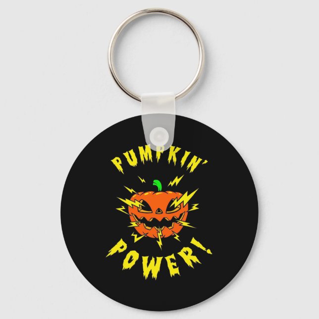 Halloween Pumpkin Power Keychain (Front)
