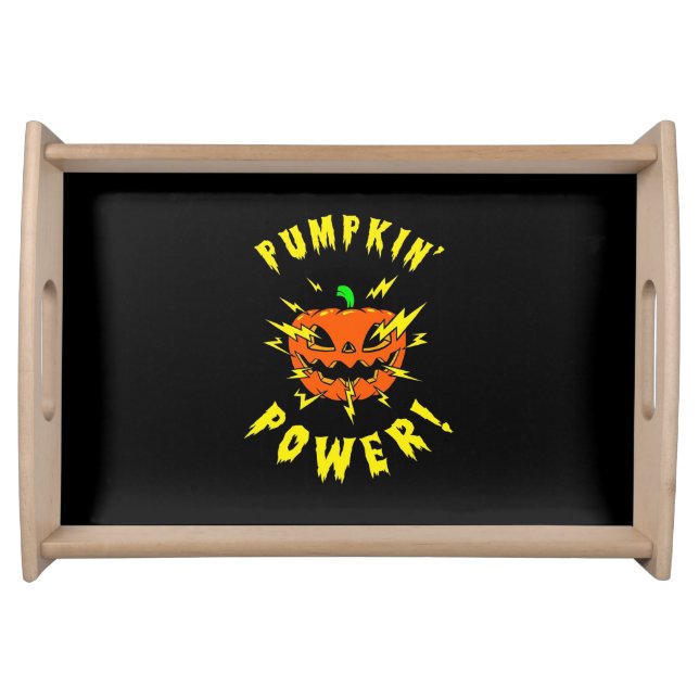 Halloween Pumpkin Power Serving Tray (Front)