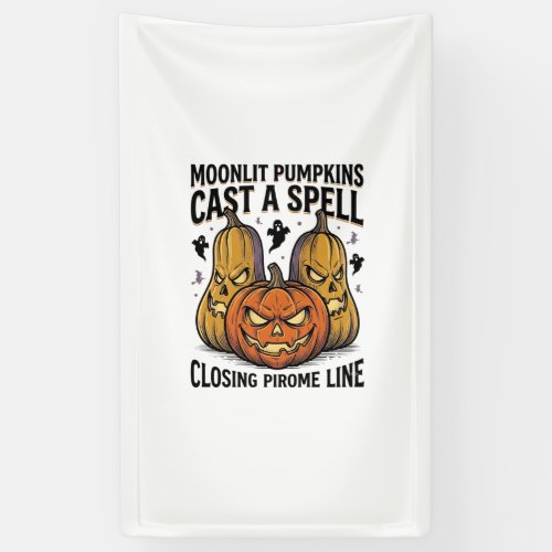 Halloween Pumpkin Quote Moonlit Jack O Lantern Eng Banner