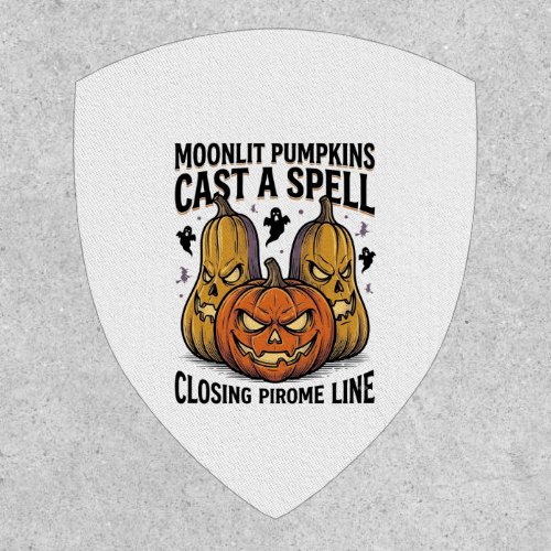 Halloween Pumpkin Quote Moonlit Jack O Lantern Eng Patch