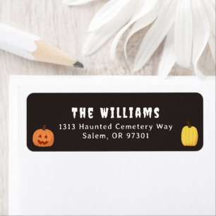 Halloween Pumpkin Return Address Label