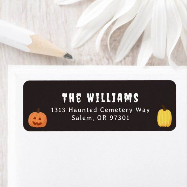 Halloween Pumpkin Return Address Label (Insitu)