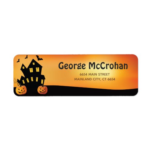 Halloween Pumpkin Return Address Label