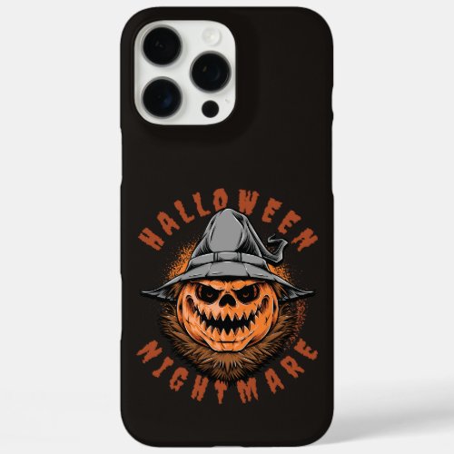 Halloween Pumpkin Scarecrow Design iPhone 16 Pro Max Case