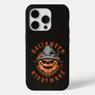 Halloween Pumpkin Scarecrow Design iPhone 15 Pro Case