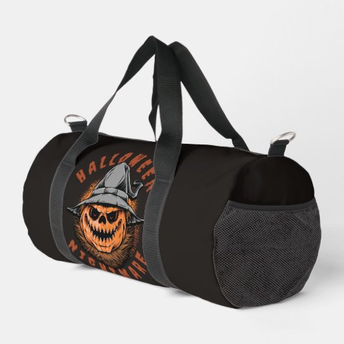 Halloween Pumpkin Scarecrow Design Duffle Bag
