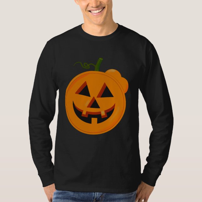 Halloween Pumpkin Scary  Halloween T-Shirt (Front)
