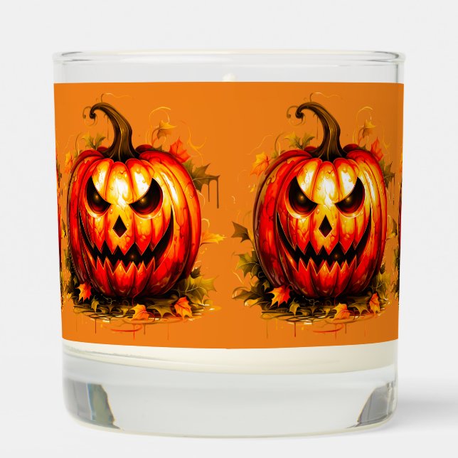 Halloween Pumpkin  Scented Candle (Left)