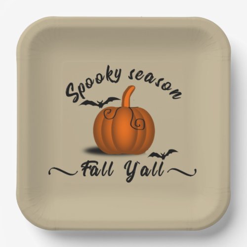 Halloween pumpkin season is here paper plates