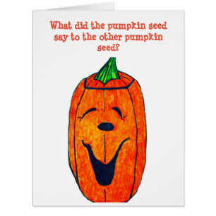 HALLOWEEN PUMPKIN SEED JOKE CARDS