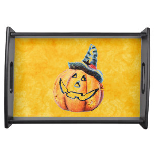 Halloween Pumpkin Serving Tray