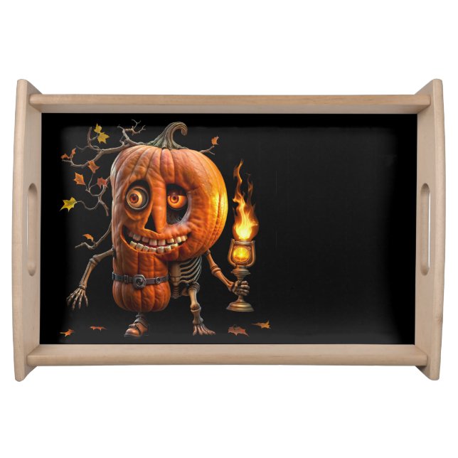Halloween Pumpkin Serving Tray (Front)