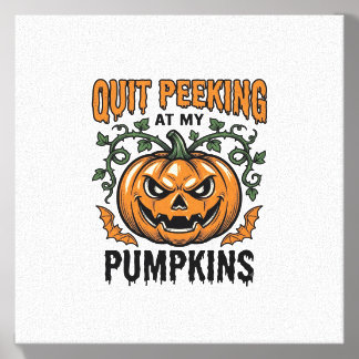 Halloween Pumpkin Shirt Vintage Engraving Joke_1 Canvas Photo Tile