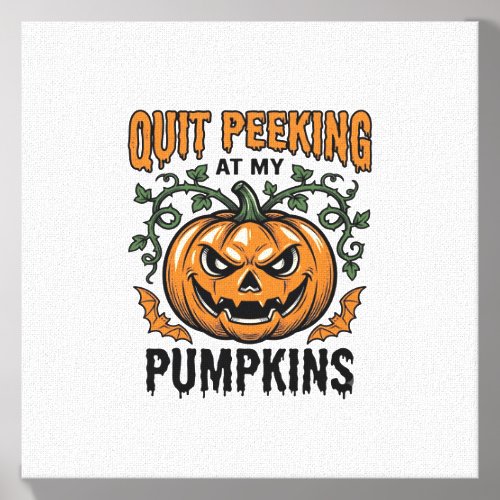 Halloween Pumpkin Shirt Vintage Engraving Joke_1 Canvas Photo Tile