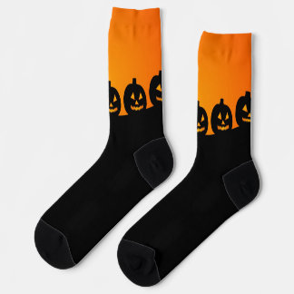 Halloween Pumpkin Silhouettes Socks