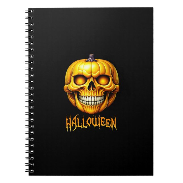 HALLOWEEN PUMPKIN SKULL NOTEBOOK (Front)