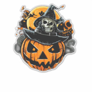 Halloween/Pumpkin/Skull/October Sticker