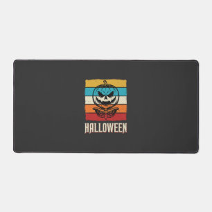 Halloween Pumpkin Skull Retro Vintage Desk Mat