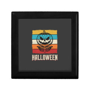 Halloween Pumpkin Skull Retro Vintage Gift Box